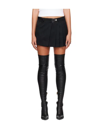 Moschino Pleated Mini Skirt In Black