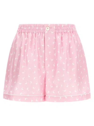 Moschino Pleated Shorts In Pink