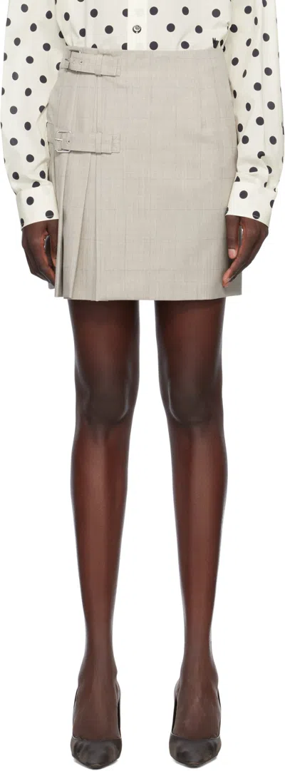 Moschino Pleated Skirt In Neutral