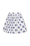 Moschino Couture Ballpoint Pen Polka Dots Pleated Skirt In White