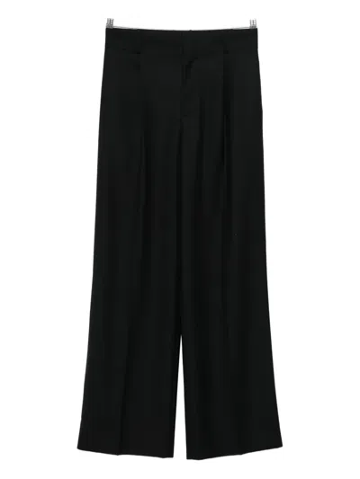 Moschino Pleated Trousers In Black