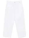 Moschino Pleated Wide-leg Trousers In White