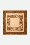 Moschino Pochette In Seta Leopard In Nero