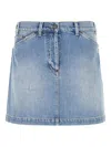 Moschino Denim Skirt With Belt Loops And Pockets In Blue