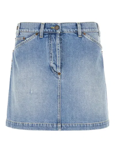 MOSCHINO POCKET DENIM SKIRT