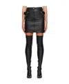 Moschino Black Biker Miniskirt In Black