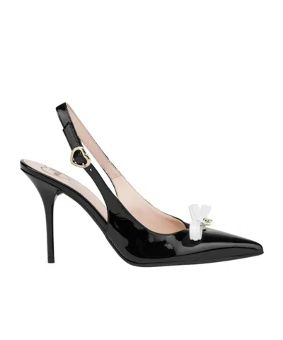 Moschino Pointed High-heeled Sandals In Black