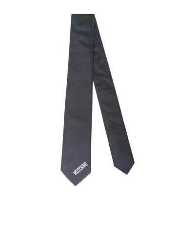Moschino Pointed Tie In Black