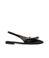 Moschino Pointed Toe Flat Sandals In Black