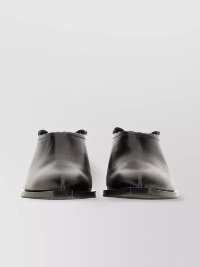 Moschino Pointed Toe Scalloped Edge Loafers