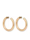 Moschino Polished Hoop Earrings In Gold