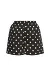 Moschino Polka Dot Black Shorts With Relaxed Fit In Black