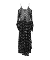 Moschino Silk Georgette Dress Polka Dots In Black