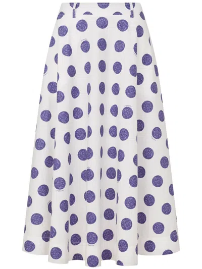 MOSCHINO POLKA-DOT MIDI SKIRT