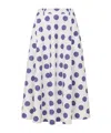 Moschino Biro Polka Dots Poplin Skirt In White