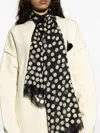 Moschino Polka-dot Pattern Scarf In Black