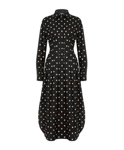 MOSCHINO MOSCHINO POLKA DOTS PRINTED POPLIN DRESS