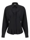 Moschino Dotted Shirt With Collar And Long Sleeves In Black