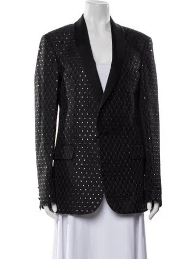 Pre-owned Moschino Polka Dot Print Blazer In Black