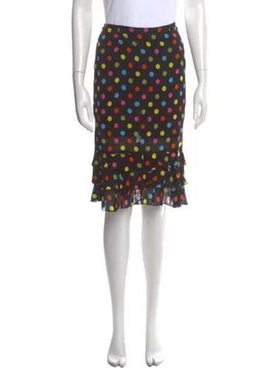 Pre-owned Moschino Polka Dot Print Knee-length Skirt In Multi