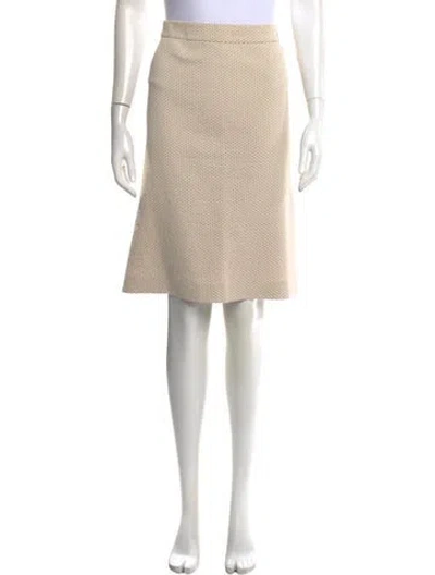 Pre-owned Moschino Polka Dot Print Knee-length Skirt In Neutral