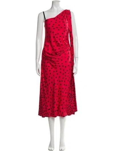 Pre-owned Moschino Polka Dot Print Midi Length Dress In Multi