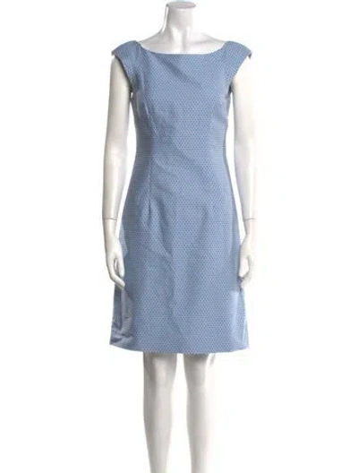 Pre-owned Moschino Polka Dot Print Mini Dress In Blue