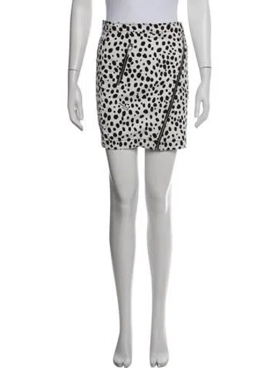 Pre-owned Moschino Polka Dot Print Mini Skirt In Black/white