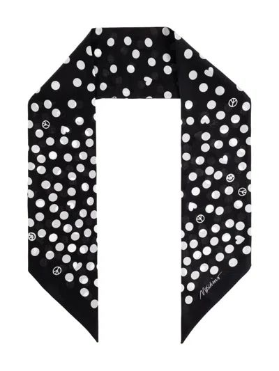 Moschino Polka Dot-print Scarf In Black