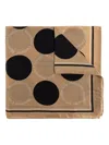 Moschino Polka-dot Print Silk Scarf In Black