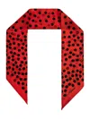 Moschino Polka-dot Print Silk Scarf In Red