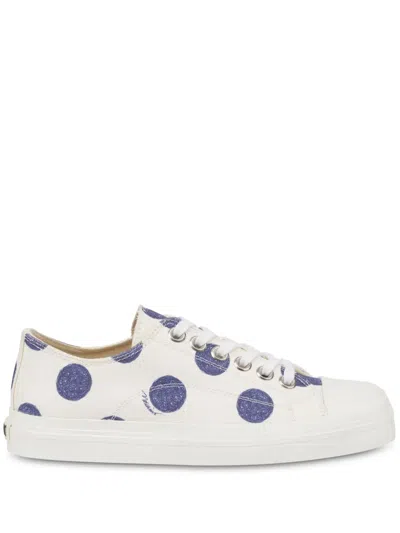 Moschino Polka Dot-print Sneakers In White