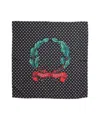 Moschino Polka Dot Printed Silk Scarf In Black