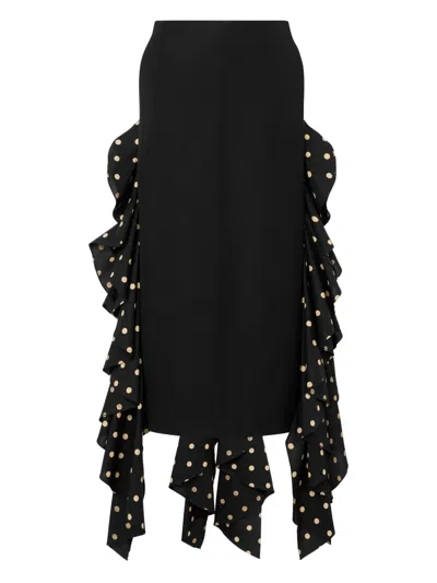 MOSCHINO POLKA-DOT RUFFLE SKIRT