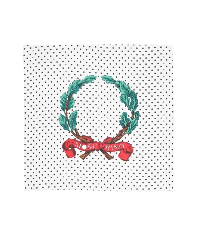 Moschino Polka Dot Scarf In Animal Print
