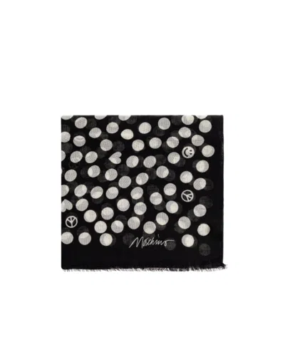 MOSCHINO POLKA-DOT PATTERN SCARF
