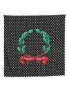 Moschino Polka Dot Printed Silk Scarf In Black