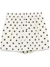 Moschino Lightweight Polka Dot Relaxed Fit Shorts In Neutrals