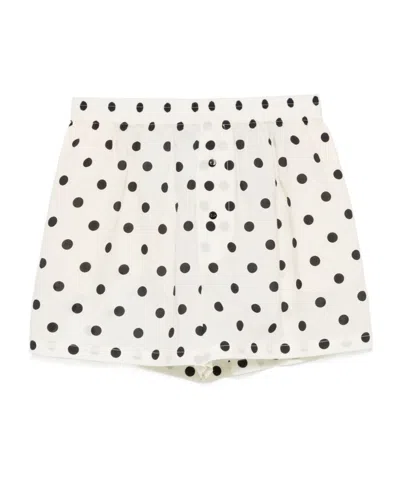 Moschino Polka-dot Shorts In White