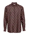 Moschino Polka-dot Silk Shirt In Black