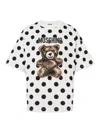Moschino Teddy Bear Printed Organic Cotton Jersey T-shirt In White