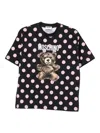 Moschino Polka-dot Teddy-print T-shirt In Black