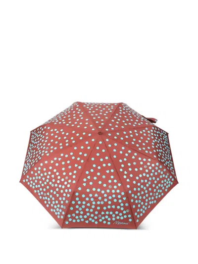 Moschino Polka Dot Umbrella In Brown