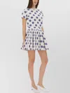Moschino Polka Dots High Waist Pleated Skirt