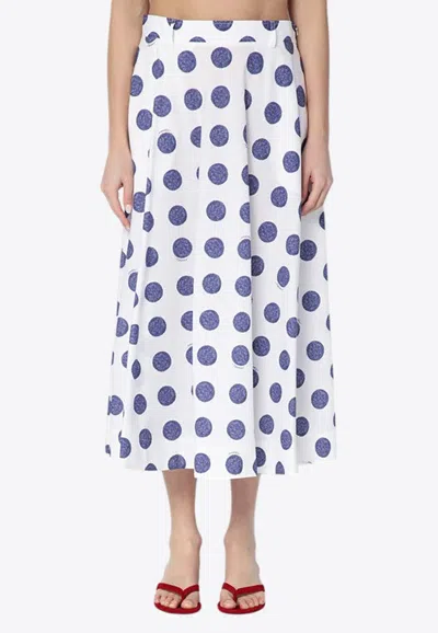 MOSCHINO POLKA DOTS MIDI SKIRT