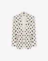 Moschino Polka Dots Printed Wool Jacket In White