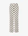 Moschino Polka Dots Printed Wool Pants In Neutral