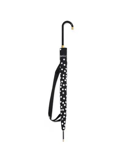 Moschino Polka-dot Print Umbrella In Black