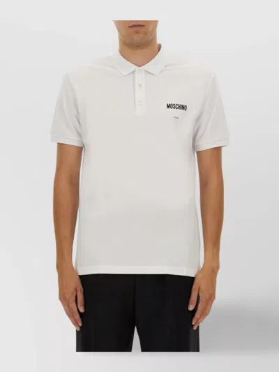 Moschino Polo Collar Short Sleeves T-shirt In White