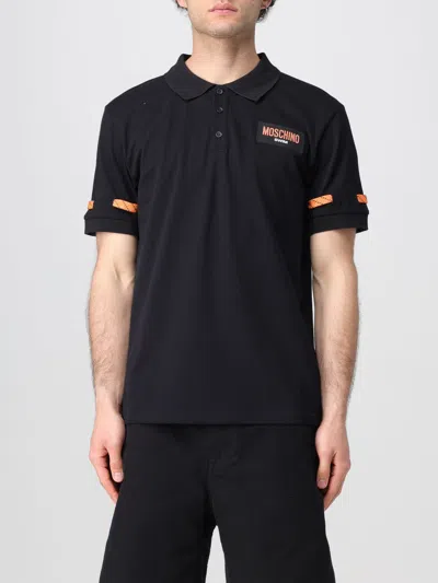 Moschino Polo Shirt  Couture Men Color Black